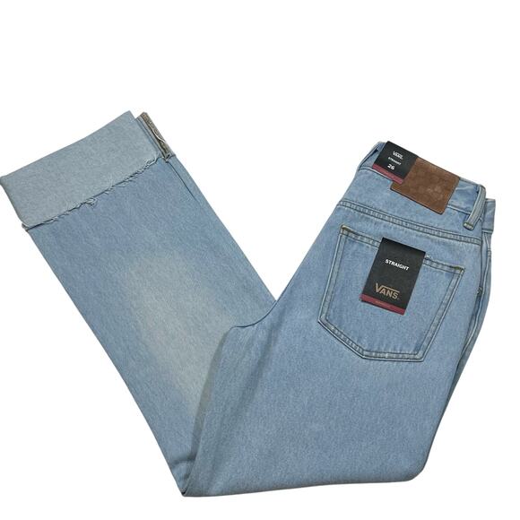 Vans Off the Wall Annabelle Denim Jeans 26x29 Light Wash Blue Straight Fit New - Picture 5 of 11
